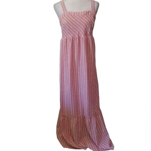 Lovestitch smock striped sleeveless maxi dress. Large